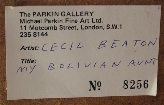 Cecil Beaton (1904-1980) Original artwork for My Bolivian Aunt, 18.25 x 13.5in., together with a copy of the book